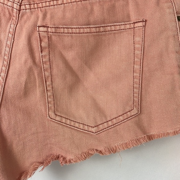 Billabong Drift Away Distressed Denim Hi Rise Shorts w/Frayed Raw Hem - Size 29 - Picture 9 of 13